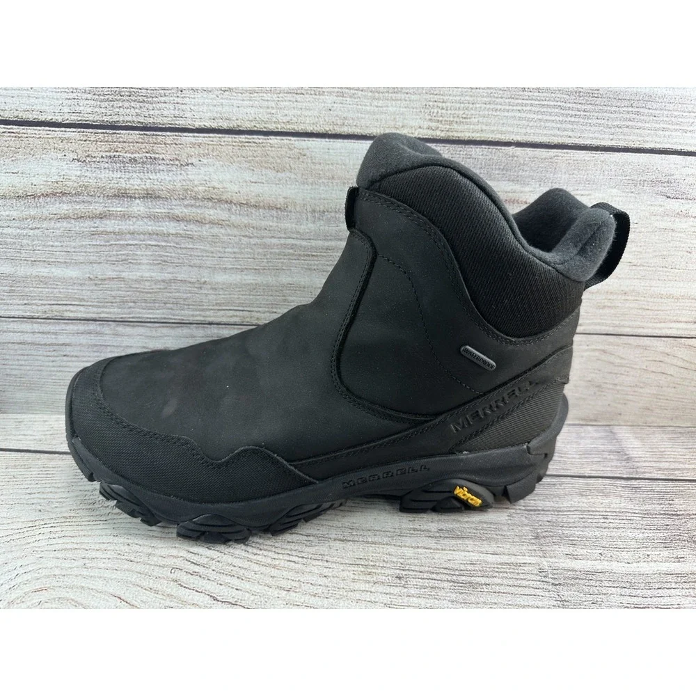 Merrell Men's Black Coldpack 3 Thermo Tall Zip Waterproof Winter Boots Size 10